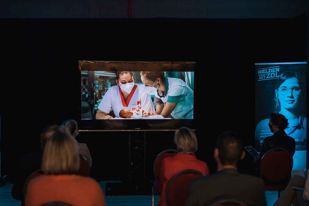 Het ZOL lanceert samen met hogeschool UCLL en HBO Verpleegkunde Genk een eigen kortfilm. © Karolien Coenen